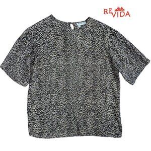 Cheetah Print Allison Taylor Short Sleeve Blouse